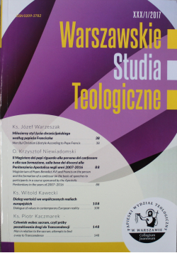 Warszawskie Studia Teologiczne XXX Nr 1