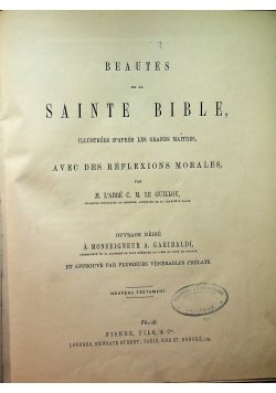 Beautes de la Sainte Bible 1841 r.