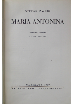 Marja Antonina, 1939 r.