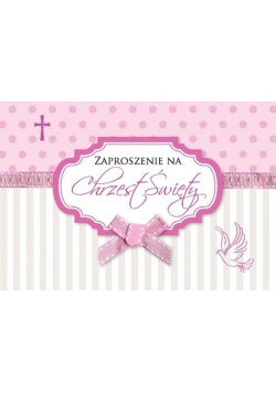 Zaproszenie ZZ-040 Chrzest (5 szt.)