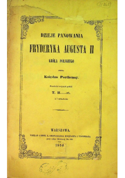 Dzieje panowania Fryderyka Augusta II