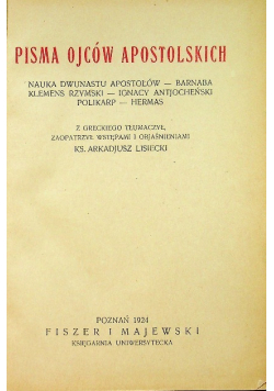 Pisma Ojców Apostolskich 1924 r.