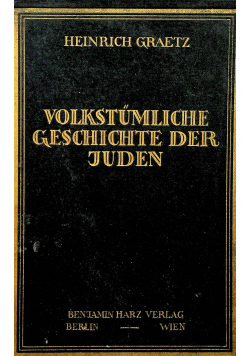 Volkstumliche Geschichte der Juden Tom II 1922 r.
