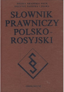 Słownik prawniczy Polsko-Rosyjski