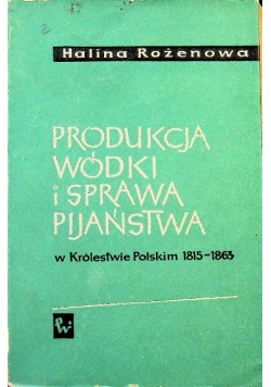 Produkcja wódki i sprawa pijaństwa