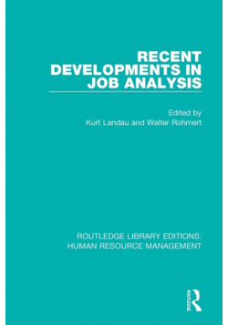 Recent Developments in Job Analysis