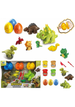 Masa plastyczna z foremkami dinozaury