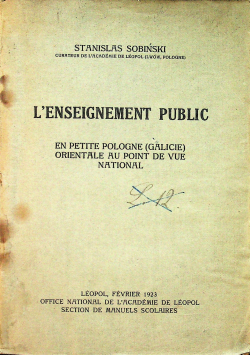 L'enseignement public 1923 r.