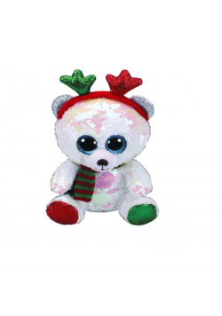 Beanie Boss Flippables Mistletoe - Cekinowy miś