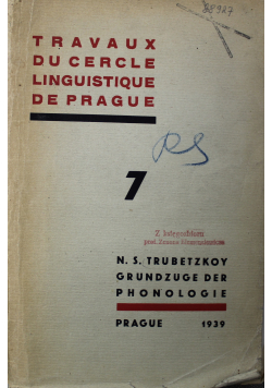 Grundzuge der phonologie 1939 r.