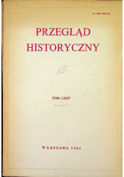 Przegląd historyczny Tom LXXV