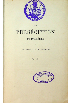 La Persecution de diocletien 1890r