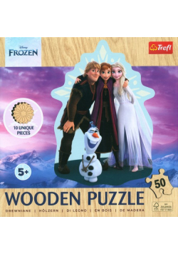 Puzzle drewniane Kraina Lodu konturowe 50 Ulubiona Kraina Lodu
