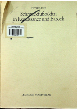 Schmuckfussboden in Renaissance und Barock