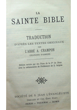 La Sainte Bible 1923 r