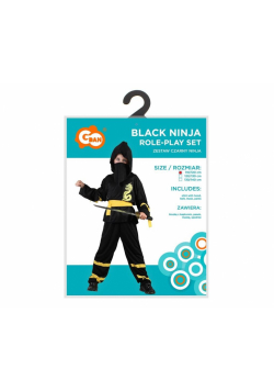 Strój dla dzieci Czarny Ninja rozm.130/140cm