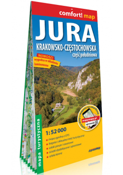 Jura Krakowsko-Częstochowska Część południowa laminowana mapa turystyczna 1:52 000