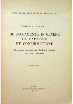 De Sacramentis in Gener de Baptismo et Confirmatione