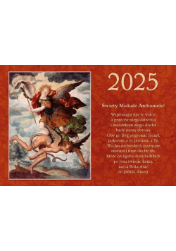 Kalendarz 2025 trójdzielny św. Michał Archanioł