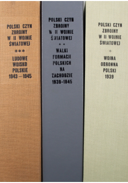 Polski czyn zbrojny w II wojnie światowej Tom 1 do 3