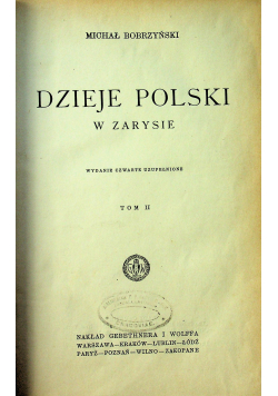 Dzieje Polski w zarysie tom II 1927 r.
