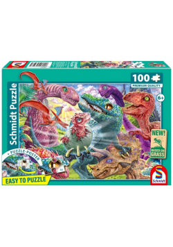 Puzzle 100 PQ Duże przygody małych Dinozaurów 113335