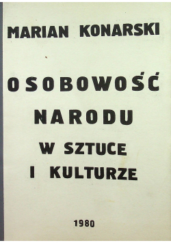 Osobowość narodu w sztuce i kulturze