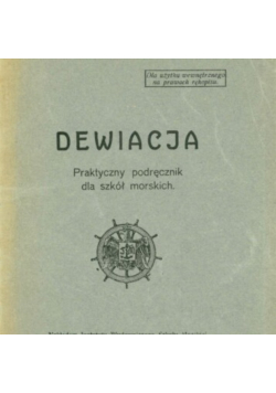 Dewiacja Podręcznik dla szkół morskich Dłuski 1928 r.