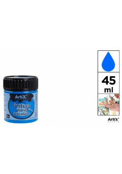 Farba do szkła i ceramiki 45ml niebieska (6szt)