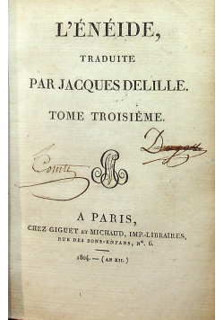 Leneide Traduite Tom III 1804 r.