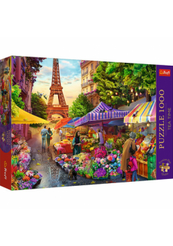 Puzzle Premium Plus Quality Tea Time: Targ kwiatowy, Paryż 1000