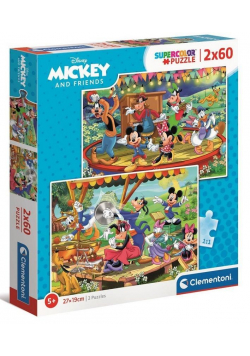 Puzzle 2x60 Super Kolor Mickey and friends