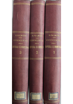Commento alla Divina Alighieri Vol 1 - 3 ok 1899 r.