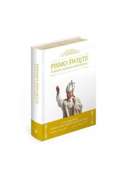 Biblia domowa z obwolutą papieską - złocony brzeg