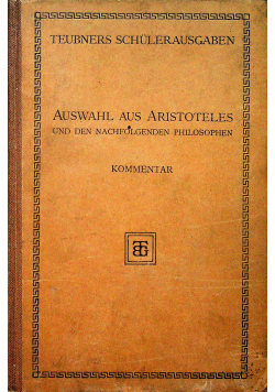 Auswahl aus Aristoteles 1906 r.