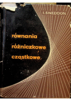 Równania różniczkowe cząstkowe