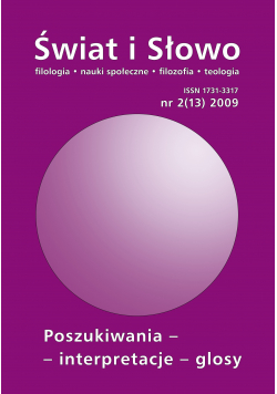 Świat i Słowo Nr 2 Poszukiwania interpretacje glosy