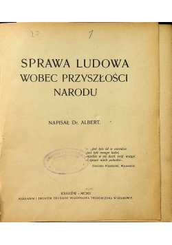 Sprawa ludowa wobec przyszłości narodu / Bajki /XXX Karyktur