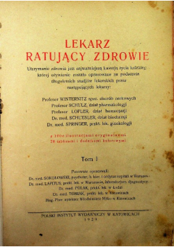 Lekarz ratujący zdrowie 1929