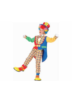 Strój dla dzieci kolorowy klaun rozm 120/130cm