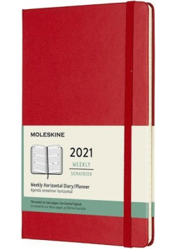 Kalendarz 2021 tygodniowy 12ML tw. scarlet red