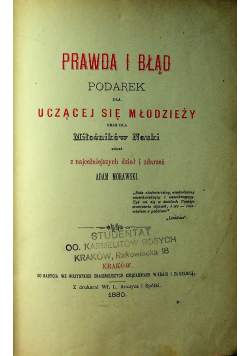 Prawda i błąd 1880r