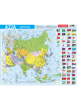 Puzzle ramkowe 72 Azja mapa polityczna
