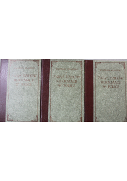 Zarys dziejów reformacji w Polsce 3 tomy reprint z ok 1905 r