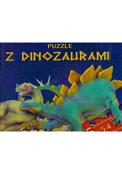 Puzzle z dinozaurami niebieska