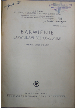 Barwienie barwnikami bezpośrednimi Chemia stosowana