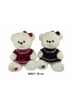 Miś w sukience 30cm MIX
