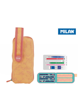 Multipiórnik owalny MILAN z 4 piórnikami CUDDLES ECO pomarańczowy