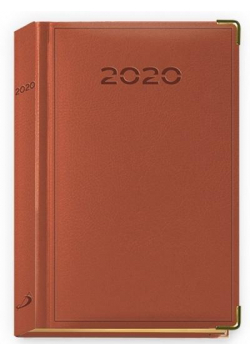 Terminarz 2020 B6 Lux Złocony brązowy