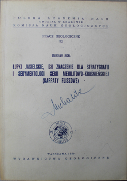 Łupki jasielskie ich znaczenie dla stratygrafii i sedymentologii
